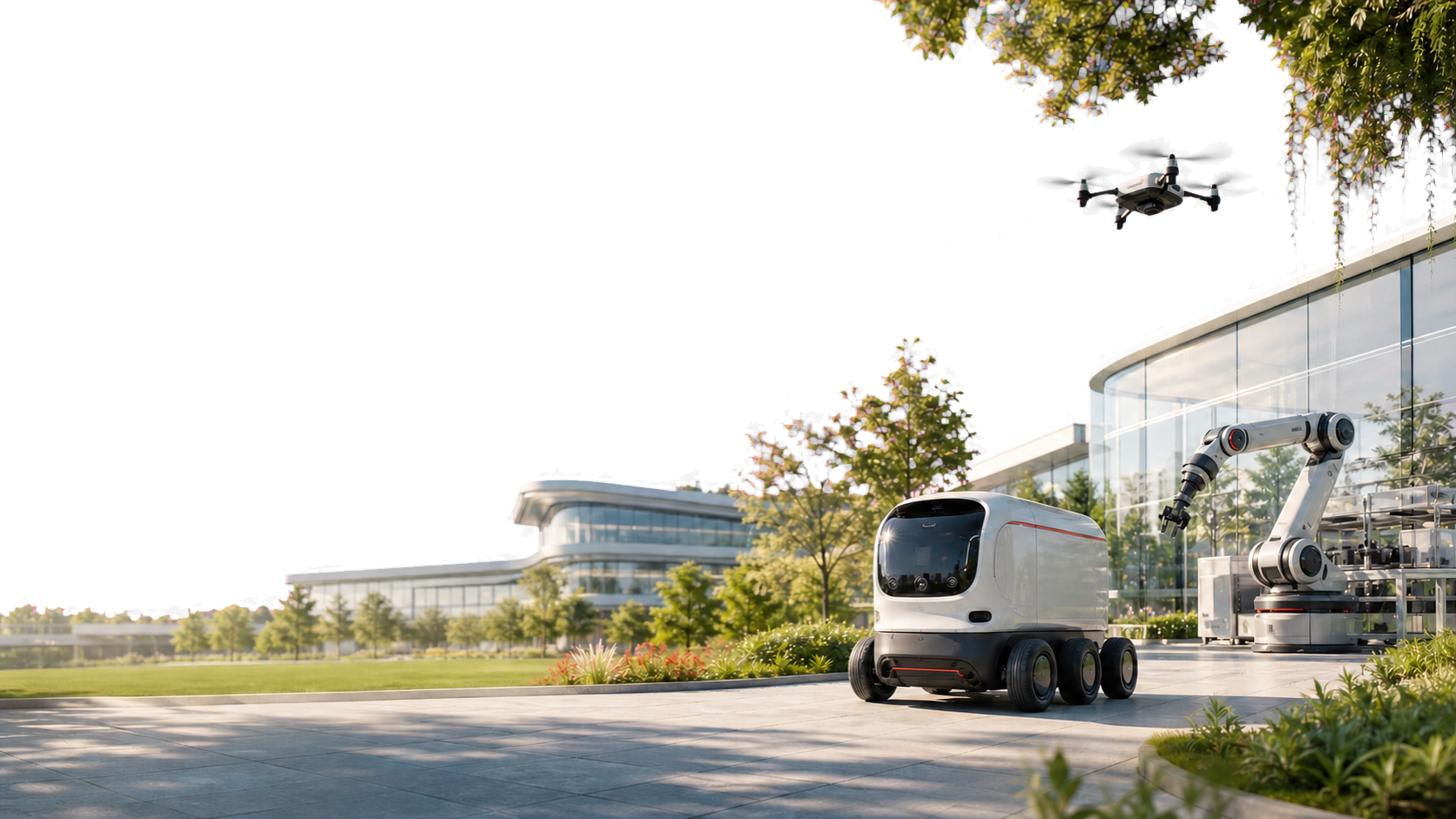 Robotics, autonomous vehicle and drone connected through Physical AI